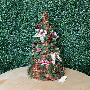NWT Grapevine Tree Topiary Cone for Farmhouse Rustic Cabin Lodge Decor